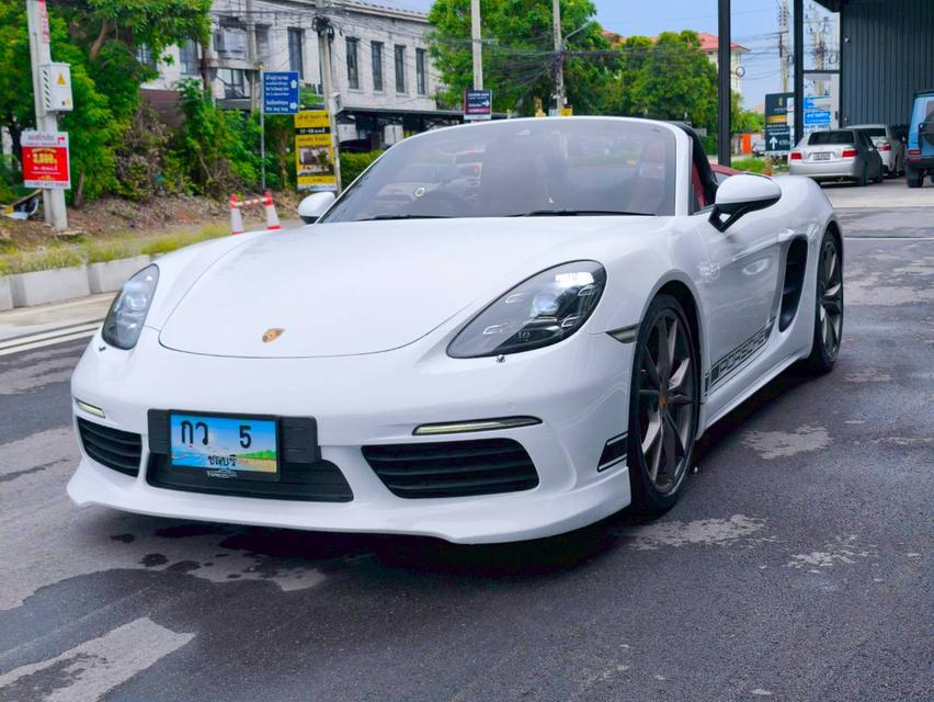 รหัสรถ KPV5 2017 PORSCHE BOXSTER 2.0 CABRIOLET สีเทา wrap ขาว