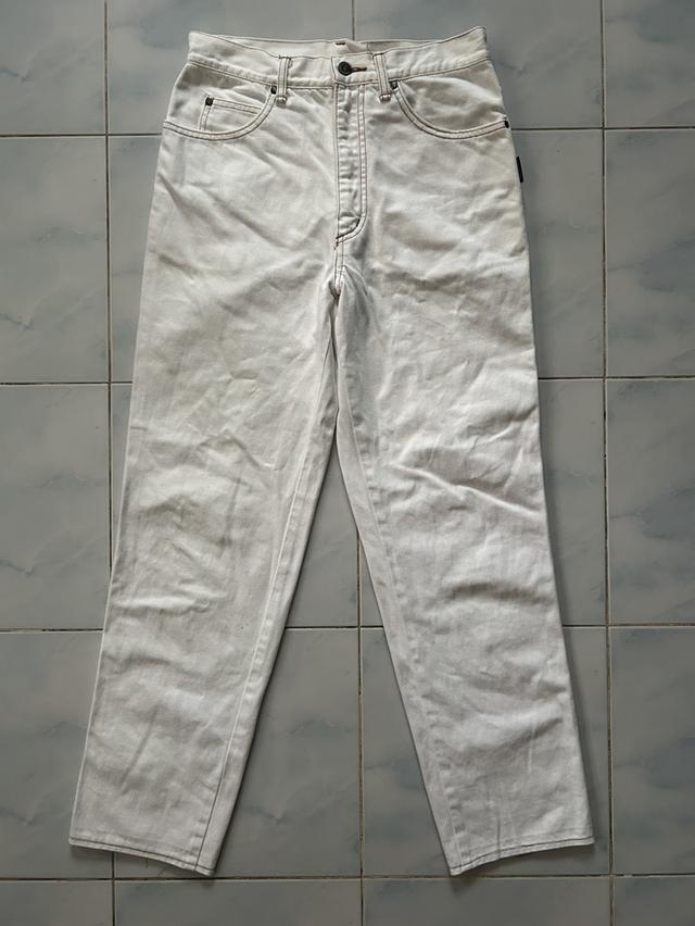 🔥 [Rare Item / สภาพสะสม] กางเกงยีนส์วินเทจ 90s Trussardi Jeans สีขาวครีม คลีนกริ๊บ ✨ รูปที่ 2