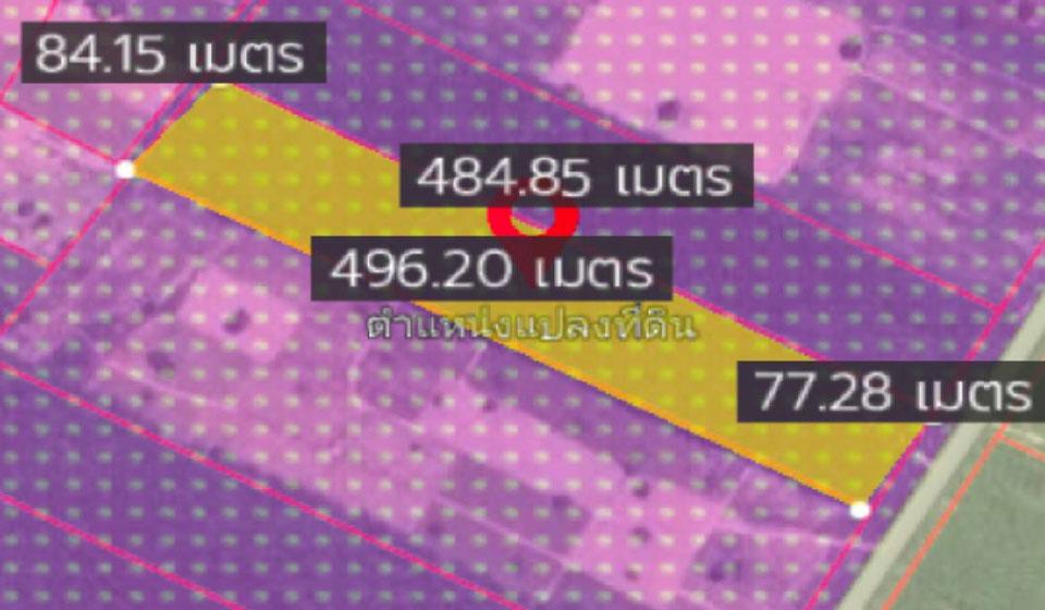 ที่ดินเปล่า พื้นที่สีม่วง 49 ไร่ ติดถนนทางหลวงหมายเลข 2051 อ.นิคมพัฒนา จ.ระยอง 2