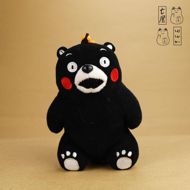 พวงกุญแจ ตุ๊กตา ท่านประธาน・CHO・หมีดำ・คุมะมง ・【แชมป์・Yuru-Chara・2011】🐻 Kumamon Black Bear ・Keychain 13 cm・Orange Keyhook Sitting Ver. 🖤