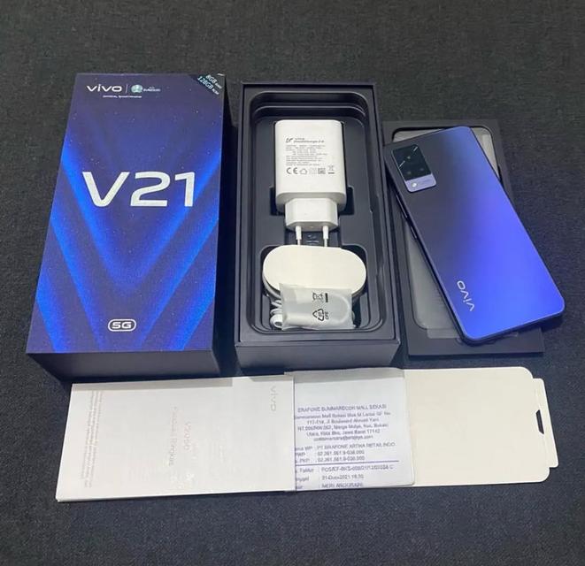 Vivo V21 มือ 2 เครื่องศูนย์ไทยอุปกรณ์ครบ 4