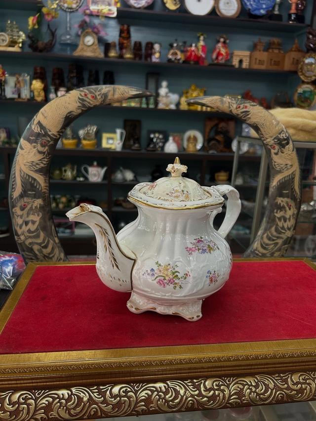 กาน้ำเนื้อเซรามิก porcelain งานยุโรปเก่า (ตำหนิตามภาพ) 5