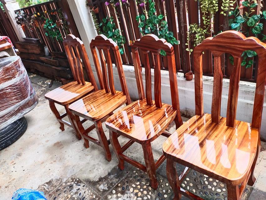 เก้าอี้ไม้  พื้นนั่งไม้แผ่นเดียว  T.0853319007 9