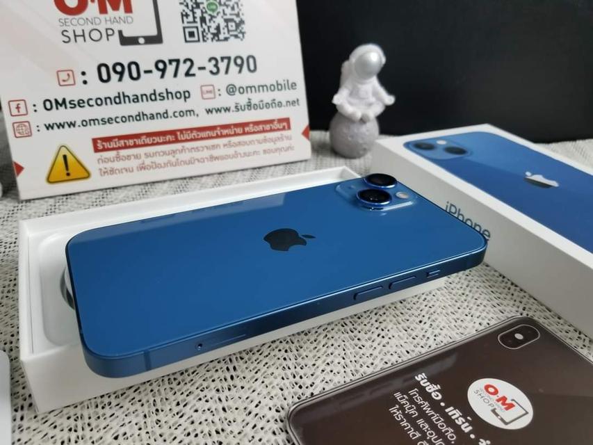 ขาย/แลก iPhone13 128GB Blue เครื่องศูนย์ไทย ประกันศูนย์ 18/01/2566 สวยมากๆ สุขภาพแบต100% เพียง 25,900 บาท  1