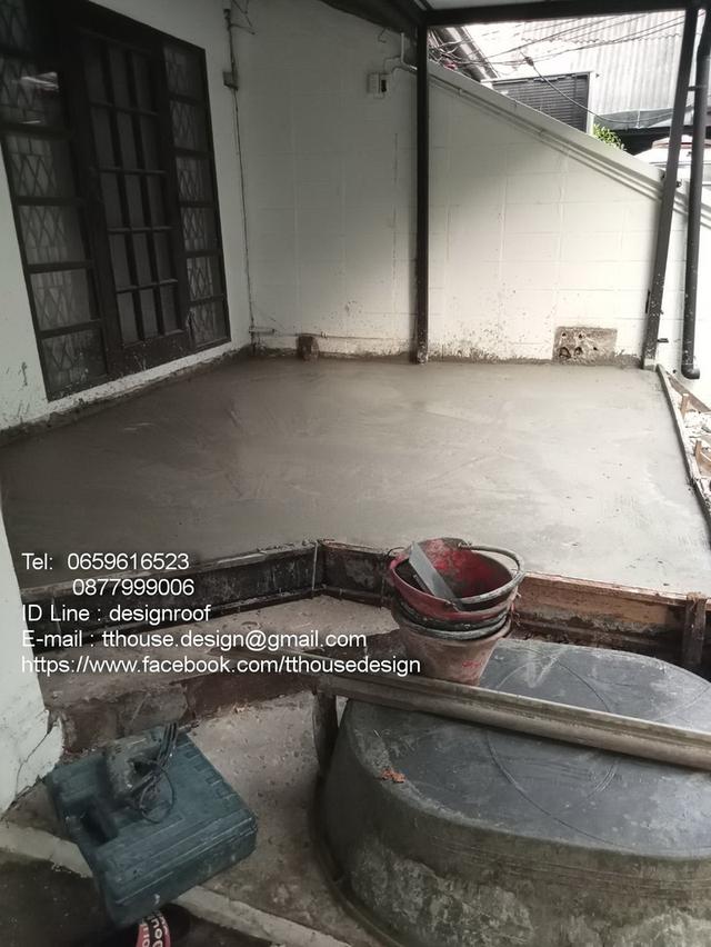 รับเหมา ต่อเติม โครงหลังคา กันสาด ห้องครัว เทพื้นปูกระเบื้อง ID Line : dddesign23 7