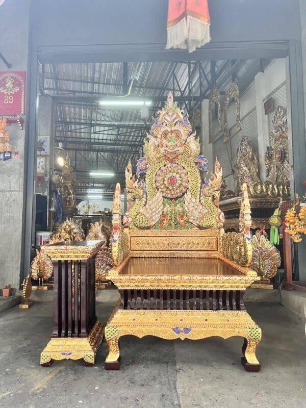 ธรรมาสน์ไม้สักแกะสลัก จัดส่งทั่วประเทศ รูปที่ 9