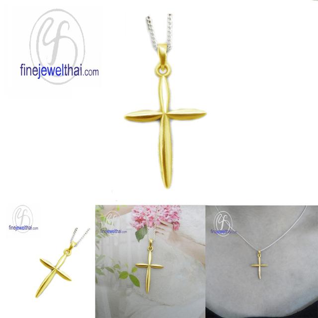 Finejewelthai จี้ไม้กางเขน จี้มินิมอล เงินแท้925 - P109200 รูปที่ 4