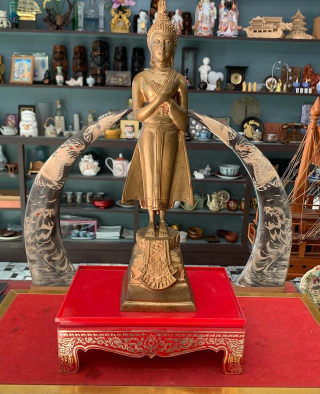 พระพุทธรูปเก่า เนื้อทองเหลือง 5