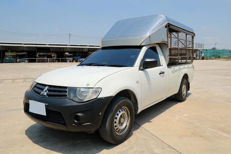 กะบะตอนเดียว 2ประตู Mitsubishi Triton Single Cab 2.4 GL MT(CNG) ปี2013 เสริมหลังคา+ตะแกรง บรรทุกเยอะจุใจ ขับใกล้-ไกล ลุยได้ทุกที่‼️  1