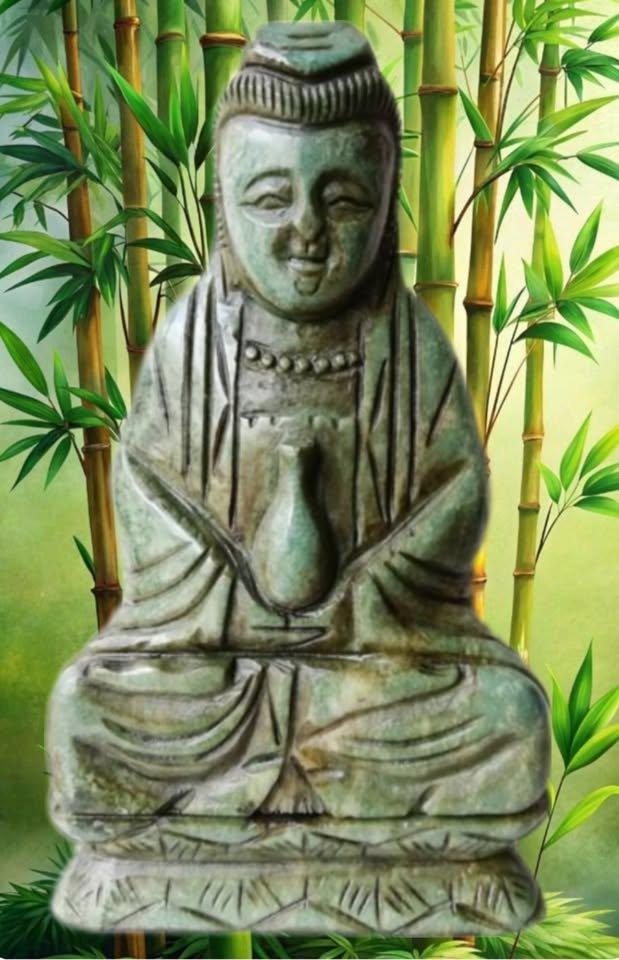 เจ้าแม่กวนอิมหยกพม่า 觀世音 กว้าง 4.3 นิ้ว หนา 1.5 นิ้ว สูง 7.2 นิ้ว รูปที่ 3