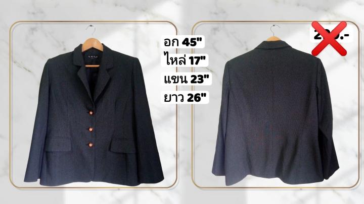 สูทสีดำลายละเอียดทรงคลาสสิก