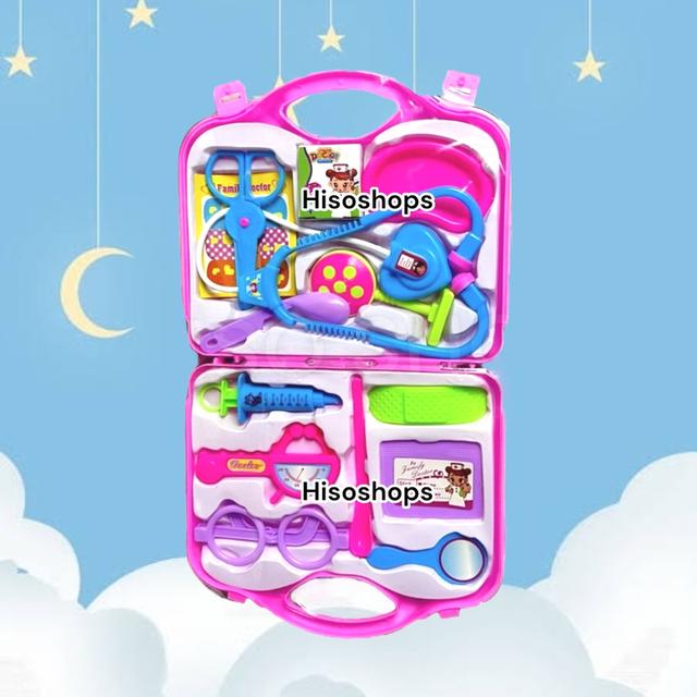 Toy World DOCTOR SET 14 pcs.เซ็ทกระเป๋าคุณหมอแสนสนุก 24 ชิ้น ของเล่นเสริมจินตนาการสำหรับเด็ก สีสันน่ารักสดใส ฟ้า ขมพู คละสี 4