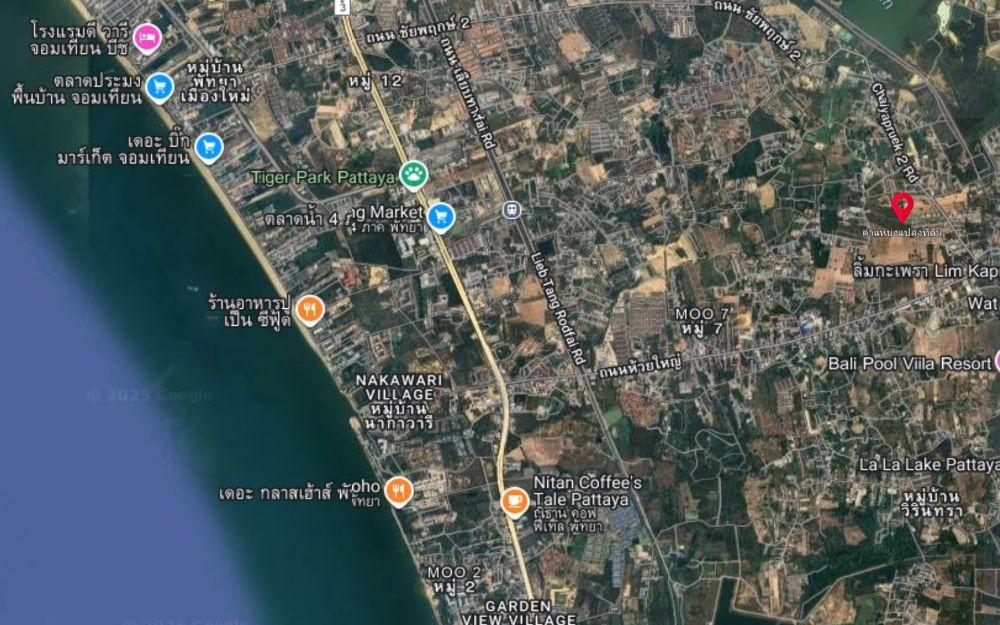 ขายที่ดินถมแล้ว 31 ไร่ ไร่ละ 7.2 ล้านบาท ใกล้หาดจอมเทียน ต.ห้วยใหญ่ อ.บางละมุง ชลบุรี  6