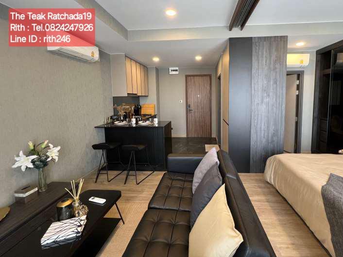 ขายห้อง 508 The Teak Ratchada19 1 ห้องนอน ชั้น 5 พื้นที่ 35.13 ตร.ม. แต่งครบ พร้อมอยู่ 4