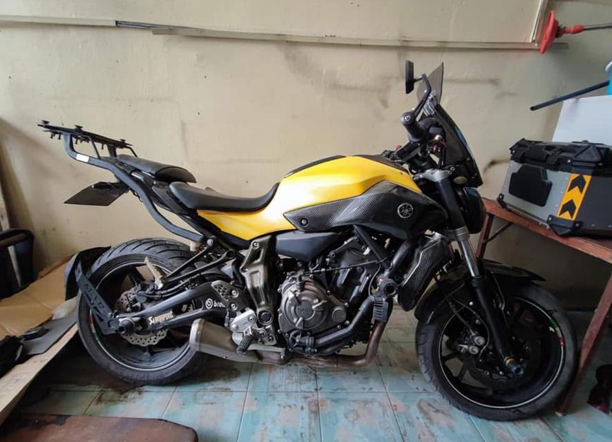 Yamaha MT07 ปี 2015 สีเหลือง รถสตาร์ทไม่ติด