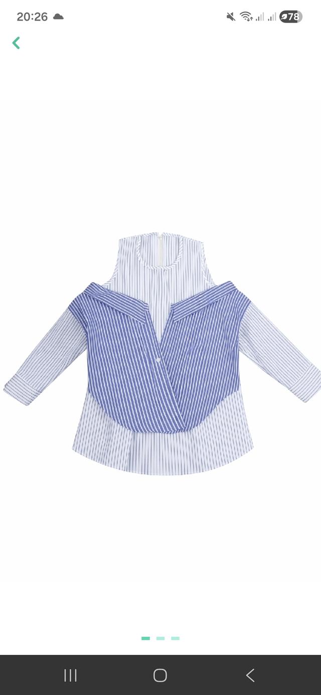 เสื้อเชิ้ตแขนยาวพร้อมซิปหลัง