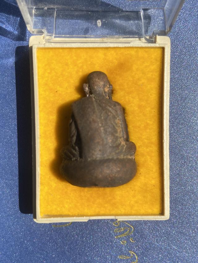 รูปหล่อโบราณเบ้าทุบดินไทย หลวงปู่เก่ง ธนวโร รุ่นแรก (รุ่นอายุยืน) เนื้อนวะโลหะ รูปที่ 3