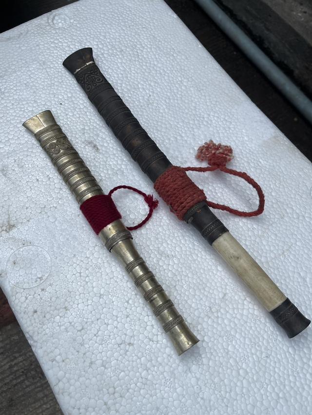 หลูบล้านนา มีดหลูบเงิน ศิลปะล้านนา มีดหลูบโบราณ ปลอกเงิน ครูบาเทวฤทธิ์ รูปที่ 5