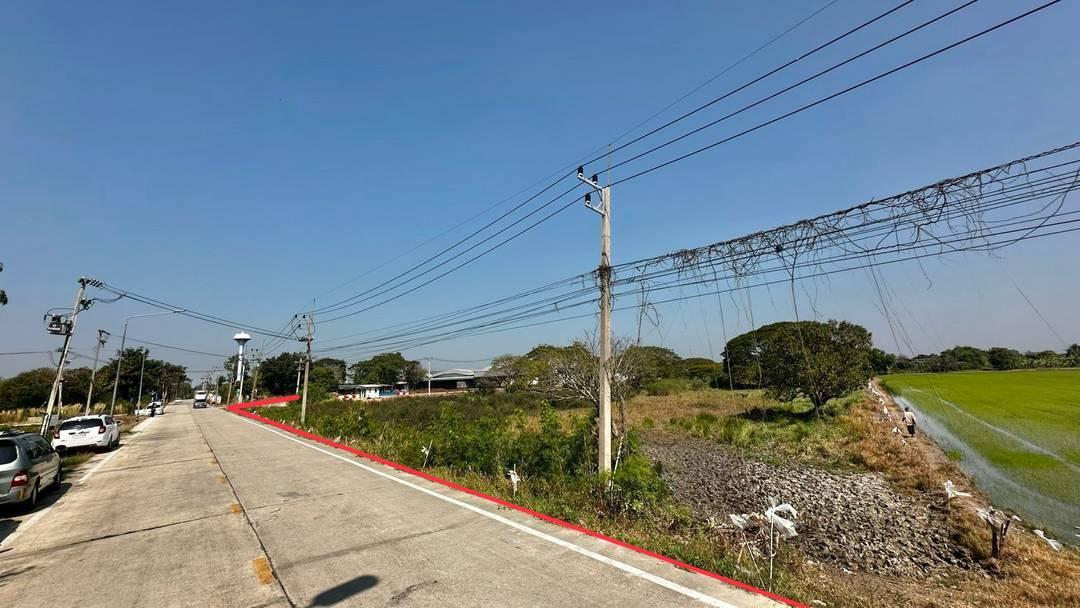 ที่ดินติดถนน ปทุมธานี สามโคก 14 ไร่ แปลงสวย ตำบาลบางเตย ใกล้มหาลัยชินวัตร 2