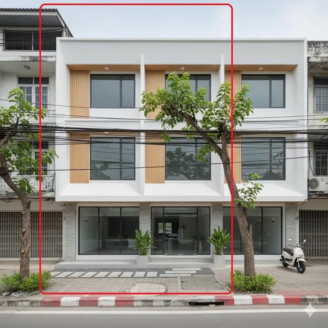 ใหม่ทั้งหลัง ตีทะลุ 440 ตร.ม. ถ.สุขสวัสดิ์ ราษฎร์บูรณะ ให้เช่าอาคารพาณิชย์ 3 ชั้น 2 คูหา ตลาดอินดี้ 900 ม. 1