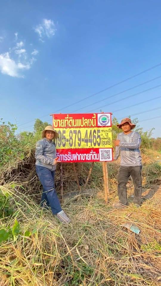 ขายด่วนที่ดิน 100 ตารางวา - ดี ติดถนนคอนกรีต 2 คลอง 12 หนองเสือ ปทุมธานี 2
