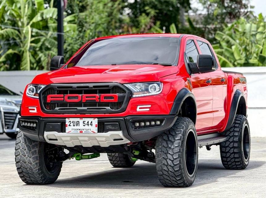 ปี 2021 FORD RANGER, 2.2 XL+ โฉม HI-RIDER DOUBLE CAB สีแดง เกียร์ธรรมดา 6 สปีด