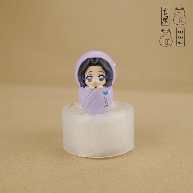 ตุ๊กตา ฟิกเกอร์ ชิโนบุ โคโจ。เสาหลักแมลง 🦋   Shinobu Kocho Tiny 3.8 cm ✅ Bandai・Demon Slayer  ・Kimetsu no Yaiba Okurumi Mascot・Vol. 1❄️✨ รูปที่ 2