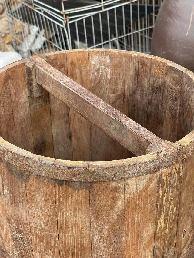 ถังไม้ตวงข้าวสาร ขนาด20ลิตร ถังตวงข้าวโบราณ 3