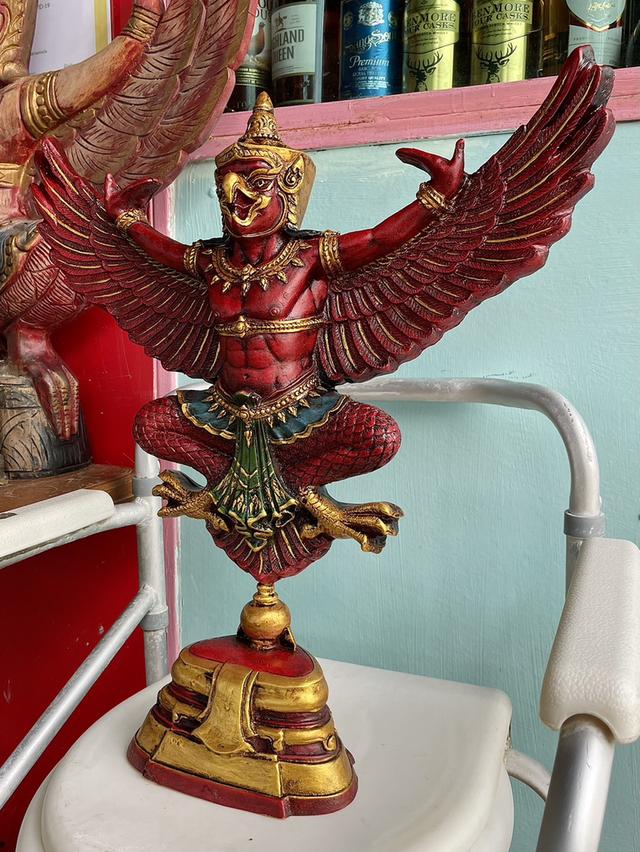 พญาครุฑตั้งโต๊ะบูชา ครุฑองค์ลอย ขนาด50ซม ครุฑหน้าเทพบุตร 8