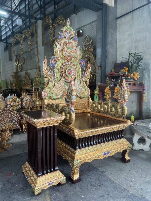 ธรรมาสน์ไม้สักแกะสลัก จัดส่งทั่วประเทศ รูปที่ 10