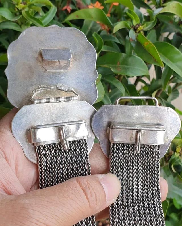 เข็มขัดเงินโบราณไม่ผ่านใช้งาน รูปที่ 3