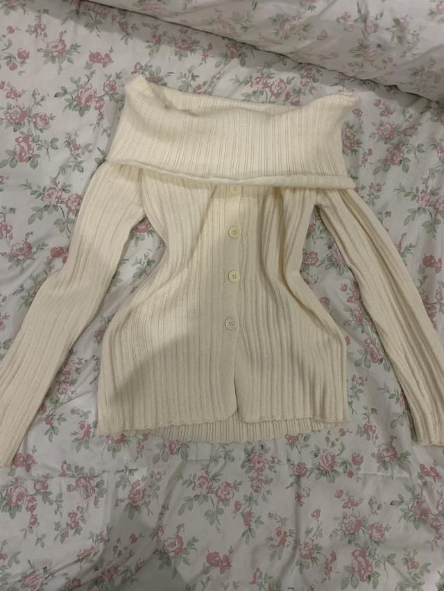 เสื้อไหมพรมปาดไหล่ งานแฟชั่น ฟรีไซส์