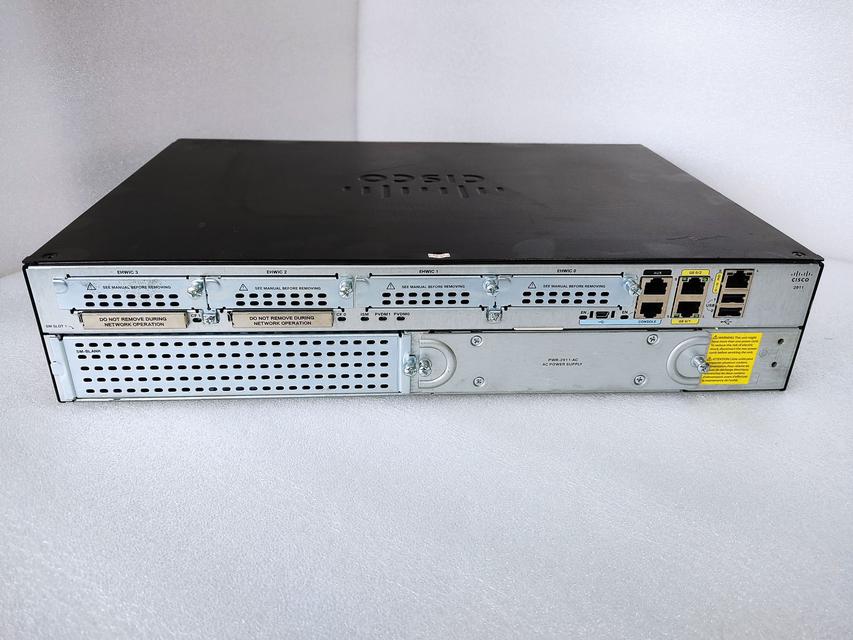 Cisco 2911/K9 มือสอง ผ่านการทดสอบแล้ว ประกันจากผู้ขาย 1 ปี อุปกรณ์ครบ Set 4