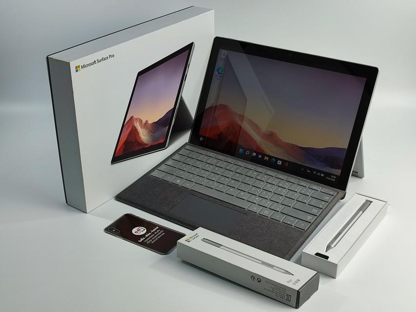ขาย/แลก Microsoft Surface Pro 7 Core i5-1035G4 Ram8 SSD128 ศูนย์ไทย ครบกล่องพร้อมคีย์บอร์ด และปากกา เพียง 17,900 บาท  1