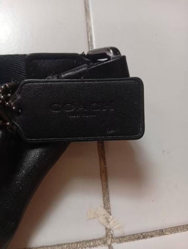 กระเป๋า COACHชื่อรุ่น: Warren Belt Bag In Signature Canvasสี:  ( สีเทาดำ ) รูปที่ 4
