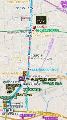 ขายด่วน ๆ คอนโด. Ivy Ratchada 3500000 บาท 2 Bedroom พื้นที่ = 67 ตาราง.เมตร ใกล้ MRT สุทธิสาร ดีดี 3