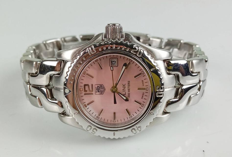 9.TAG Heuer Link Mother of Pearl Link Watch WT141M ระบบ Quartz Lady size หน้าปัด 32 mm อปก.กล่องแท้+คู่มือ