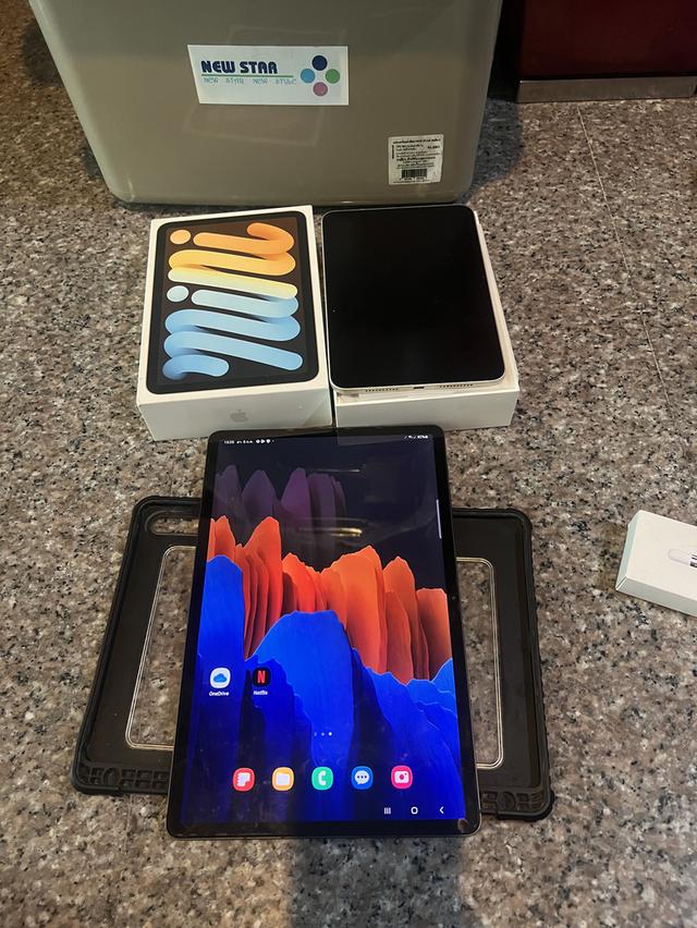 ขายSamsungTabS7Plus 5G สีดำ256กิ๊กใส่ซิมได้สภาพสวยๆใช้งานดีถูกๆ