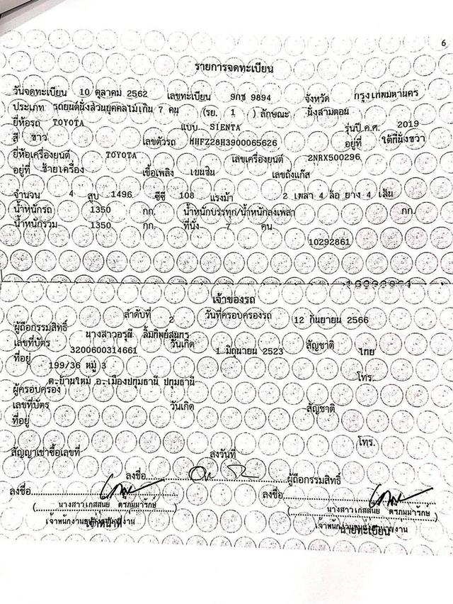 TOYOTA SIENTA 1.5 V ปี 2019  โฉม ปี16-ปัจจุบัน 17