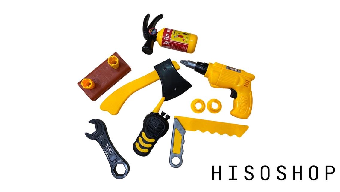 NEW TOOL SET ชุดของเล่นเครื่องมือช่าง 14 ชิ้น กล่องกระเป๋าใส่เครื่องมือช่างพร้อมอุปกรณ์ 14 ชิ้น สุดเท่ ให้เด็กๆสนุกกับการเล่นบทสมมติเป็นวิศวกรมือโปร