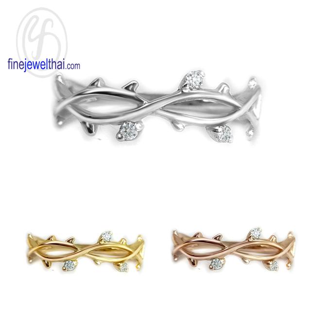 Finejewelthai แหวนเพชรพรีเมี่ยม เงินแท้925 แหวนมินิมอล - R1374cz