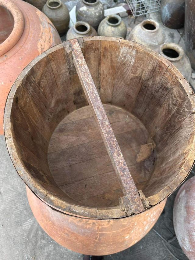 ถังไม้ตวงข้าวสาร ขนาด20ลิตร ถังตวงข้าวโบราณ 4