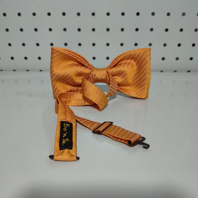 Bo'n Tie โบว์ไทราตรีสำเร็จรูป สีส้มลายทางเฉียง รูปย่อยที่ 4