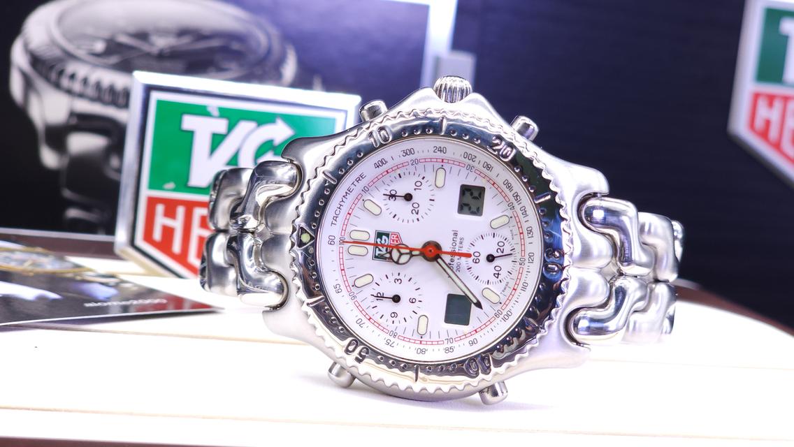 Tag heuer ก้างปลา S/el หน้าขาว โมเดล Senna Ayrton 1