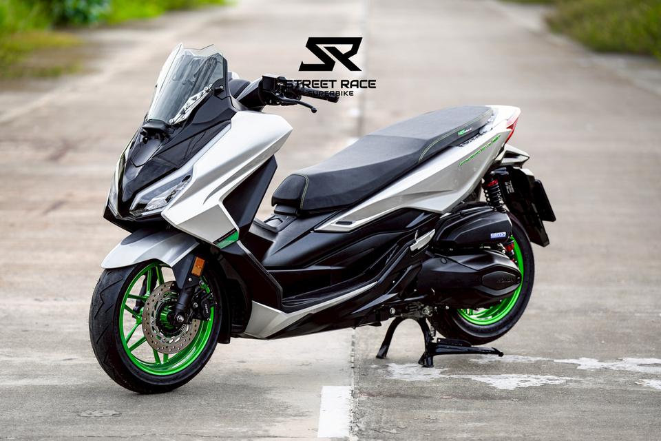 2025 Honda new forza 350 ปี 2025 🔥 🏍️ สีเทา silver + จอ tft รุ่นใหม่ + ล้อเขียว powder coat 13
