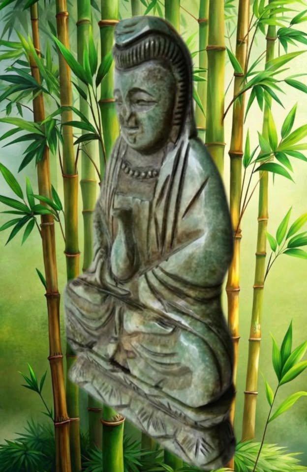 เจ้าแม่กวนอิมหยกพม่า 觀世音 กว้าง 4.3 นิ้ว หนา 1.5 นิ้ว สูง 7.2 นิ้ว รูปที่ 7