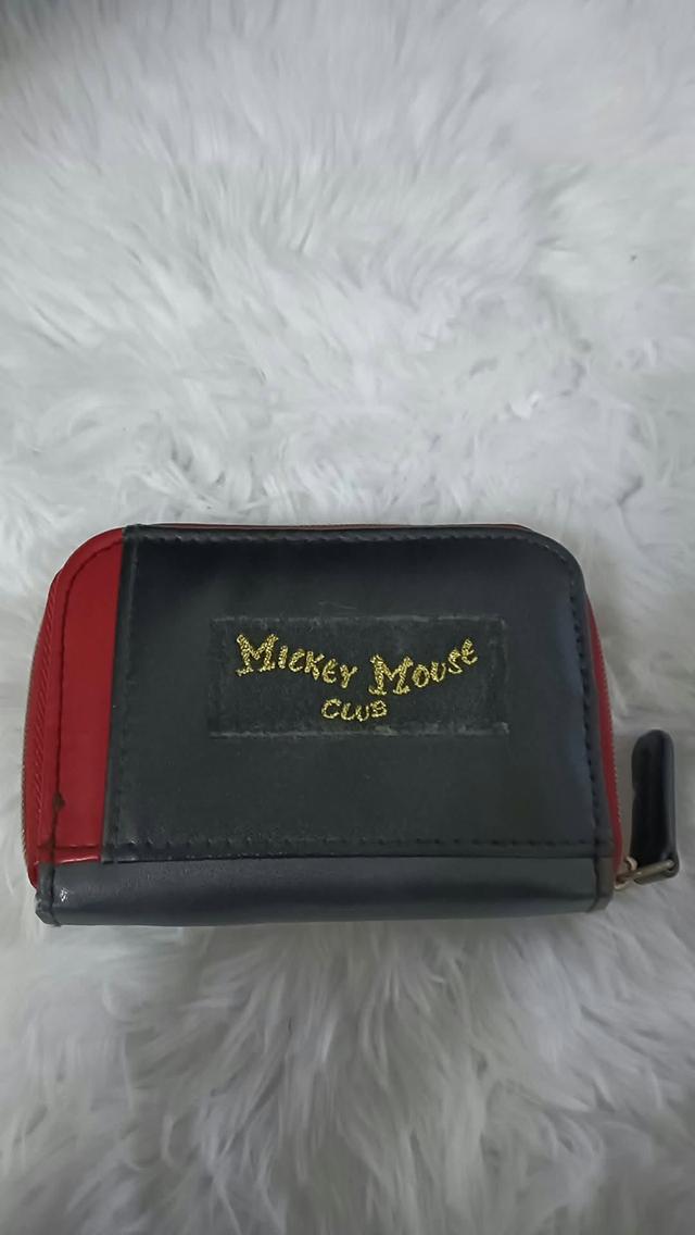 กระเป๋าใส่เหรียญและบัตรทรงพับรอบ (Coin & Card Wallet) ลาย Mickey Mouse Club ลิขสิทธิ์แท้ Disney งานญี่ปุ่นมือสองสภาพดีเยี่ยมครับ รูปที่ 3
