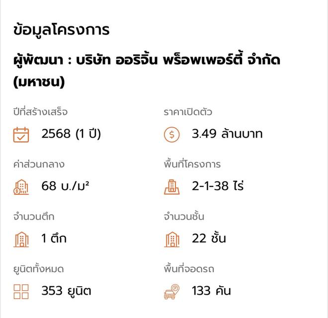ขายดาวน์คอนโด ออริจื้น เพลส เพชรเกษม 9