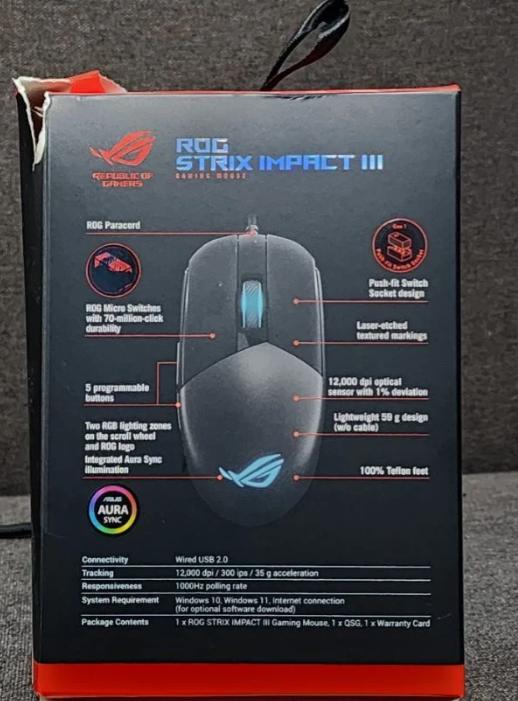 เมาส์เกมมิ่ง ROG Strix Impact III 3