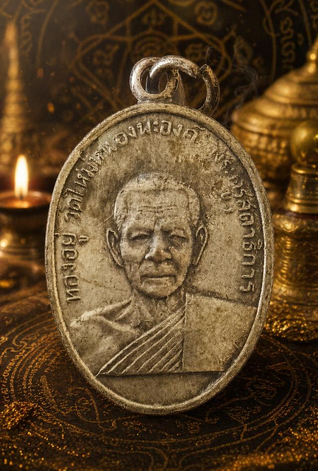 เหรียญหลวงพ่อทองอยู่ วัดใหม่หนองพะอง รุ่นแรก 2509 เนื้อทองแดง กะไหล่ทองเก่า